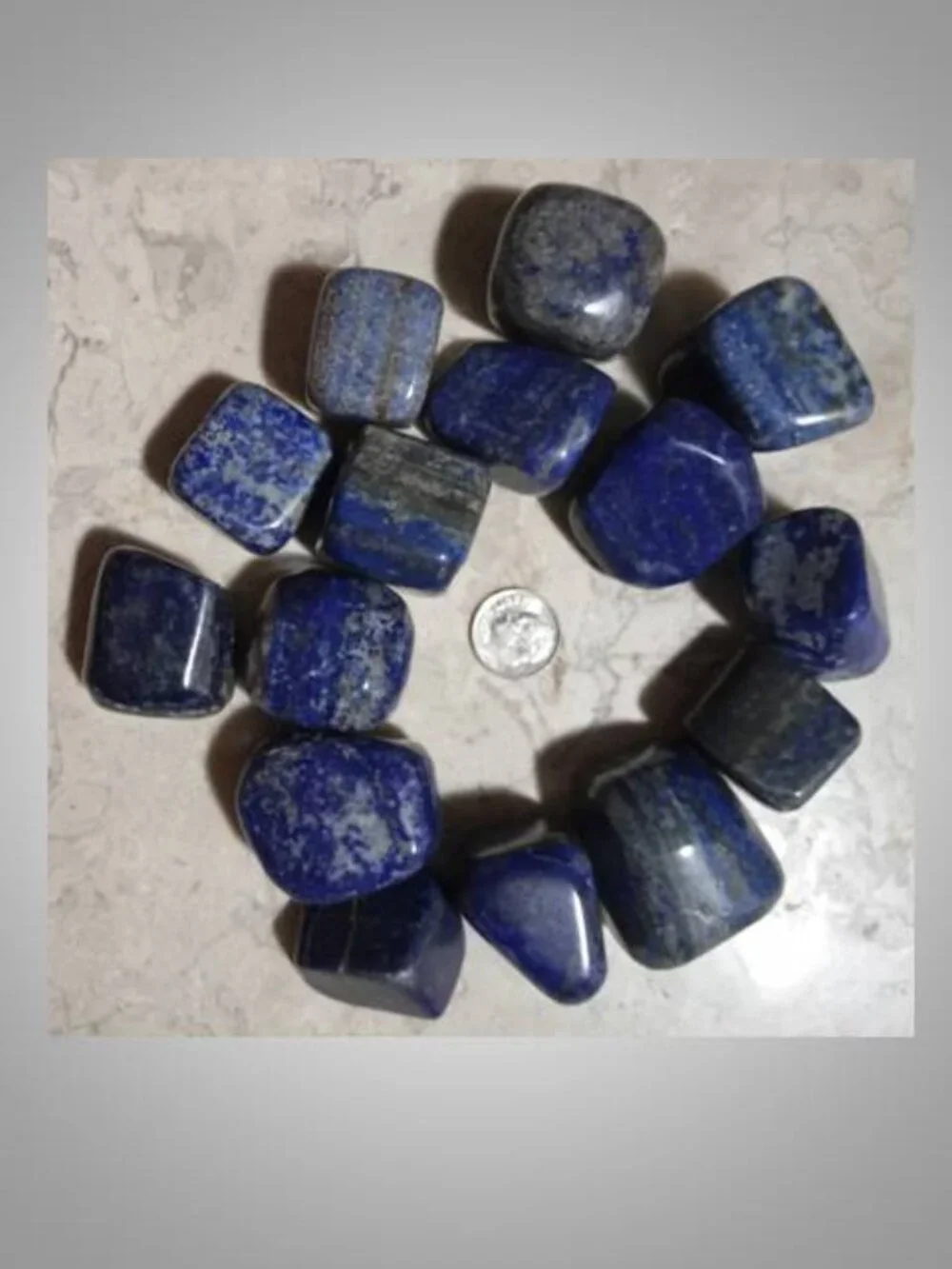 One Lapis Lazuli crystal stone rock tumble large -  Purification Friendship